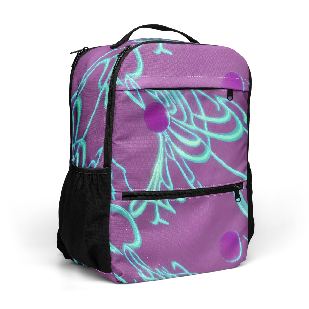 Neon Drift on Utility Backpack — Right Front