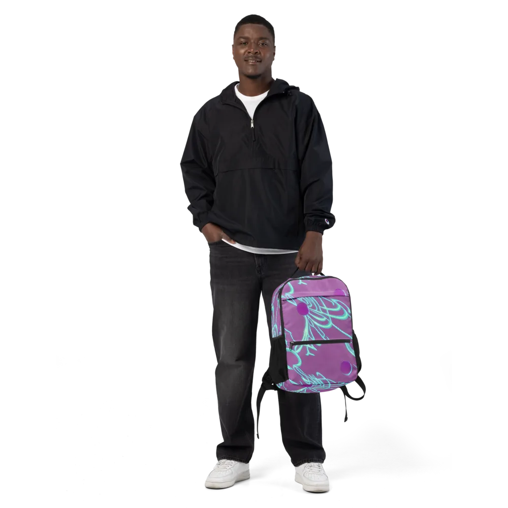 Neon Drift on Utility Backpack — Front