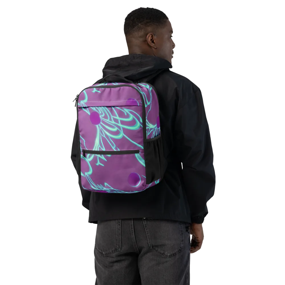 Neon Drift on Utility Backpack — Back