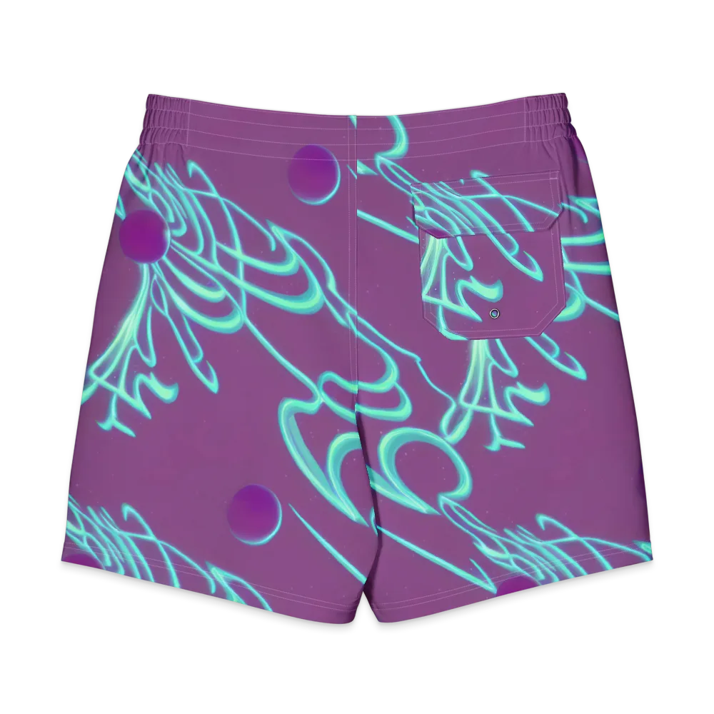 Neon Drift on Men's Board Shorts — Back