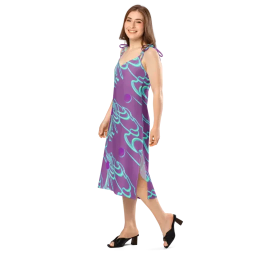 Neon Drift on a Slip Dress