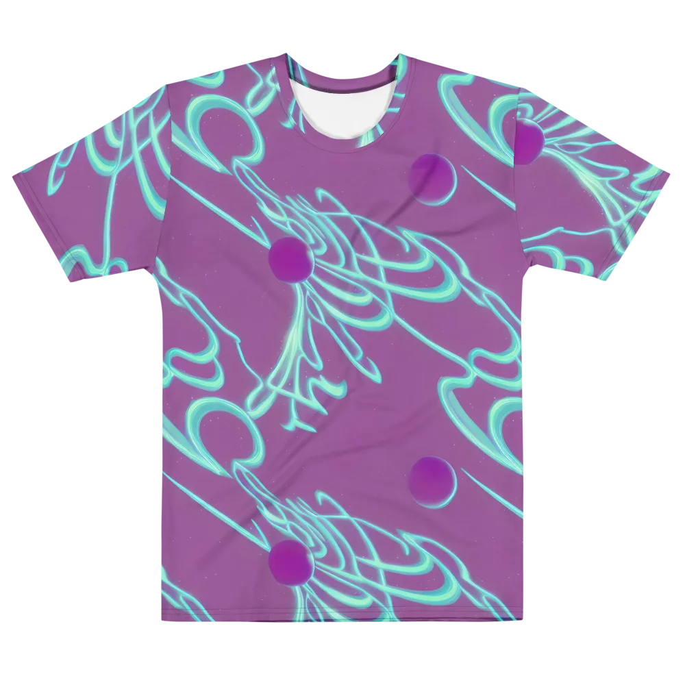 Neon Drift on Men's Cotton Crew Neck T-Shirt — Front
