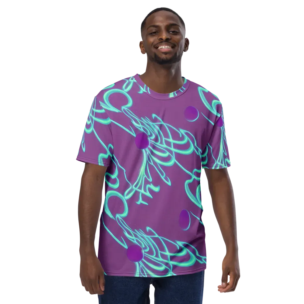 Neon Drift on Men's Crew Neck T-Shirt — Front