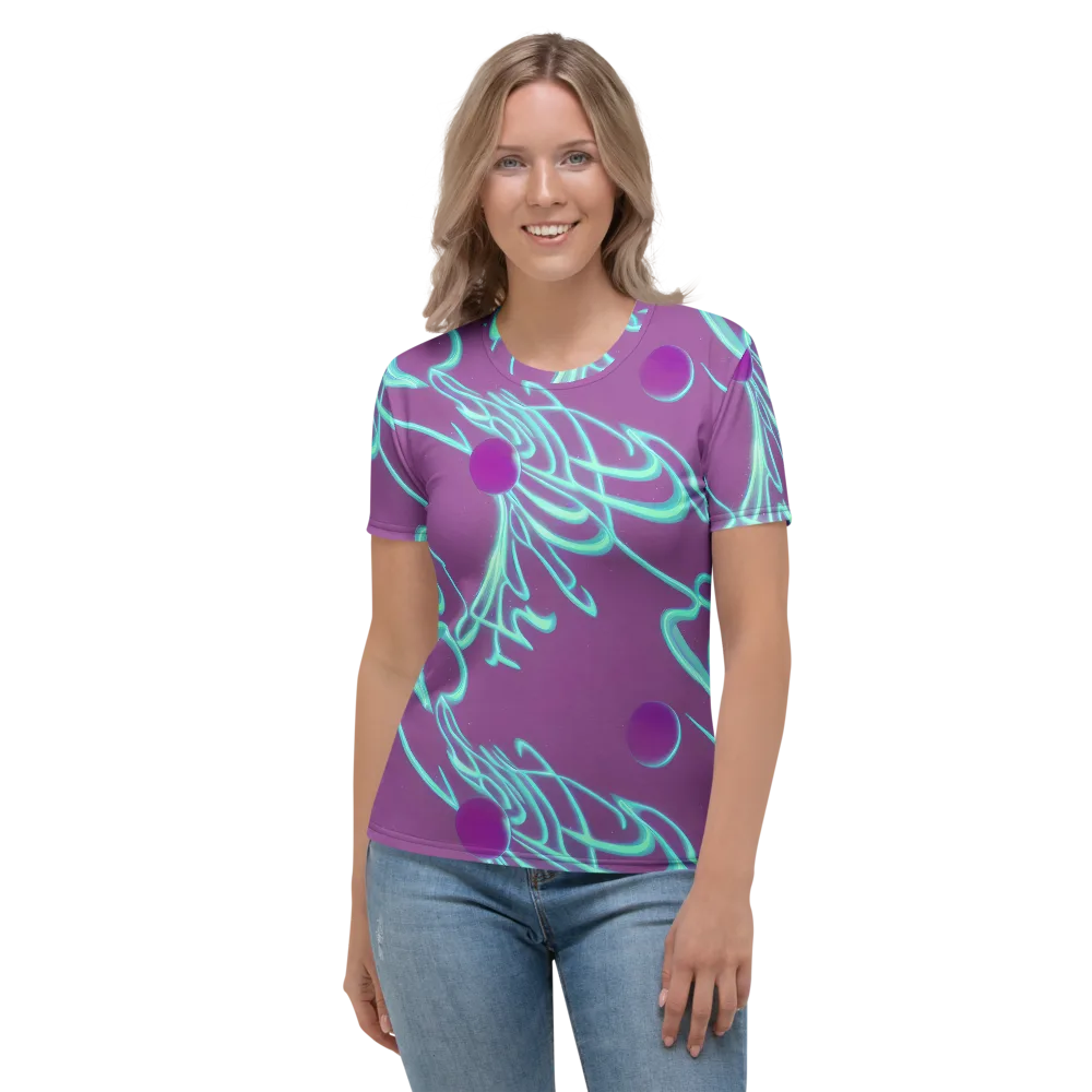 Neon Drift on Women's Crew Neck T-Shirt — Front