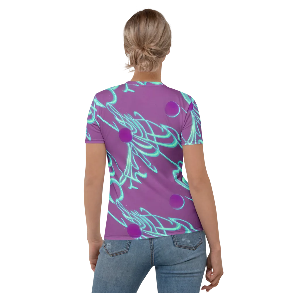 Neon Drift on Women's Crew Neck T-Shirt — Back