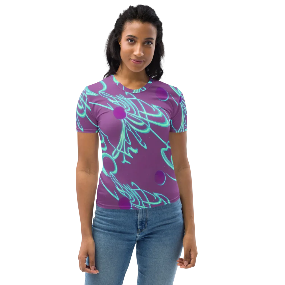 Neon Drift on Women's Crew Neck T-Shirt — Front