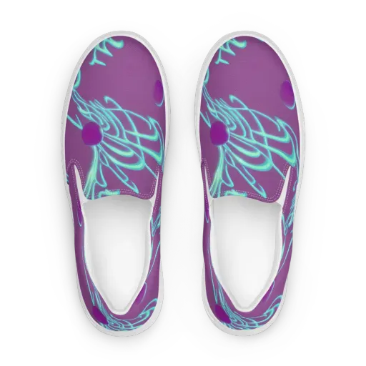 Neon Drift on a Women's Slip-On Canvas Shoes