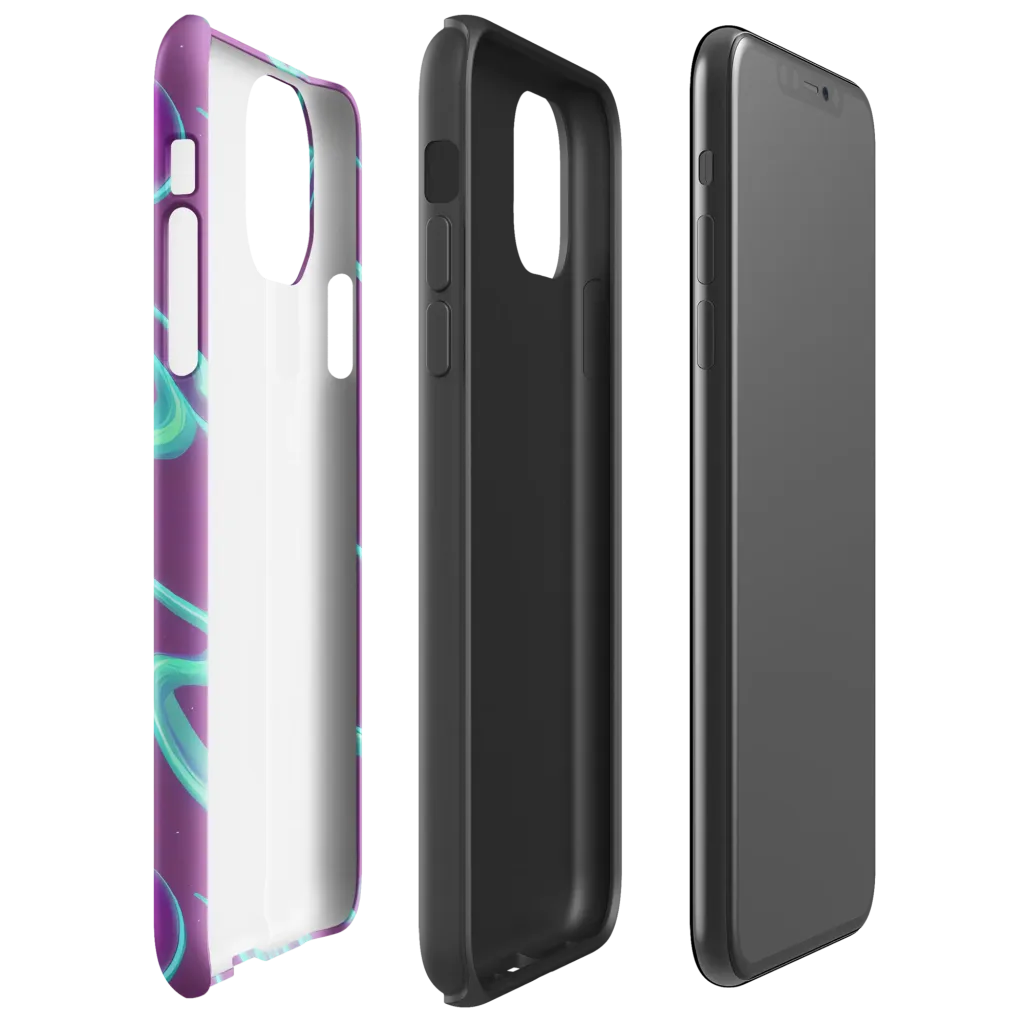 Neon Drift on Tough Case for iPhone® — Right