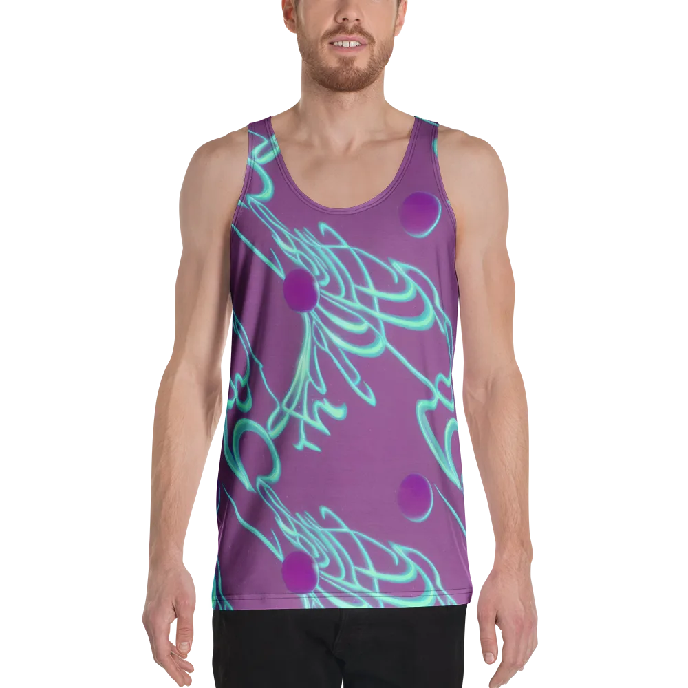 Neon Drift on Men's Tank Top — Front