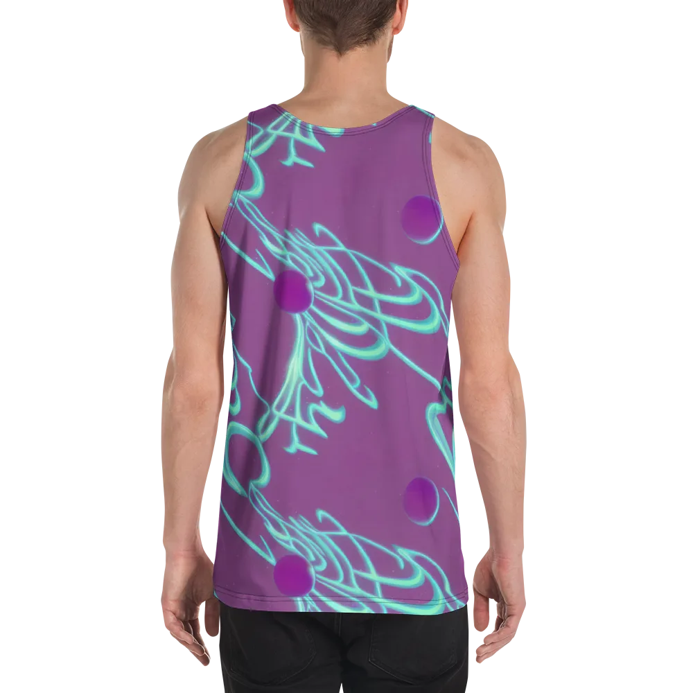 Neon Drift on Men's Tank Top — Back