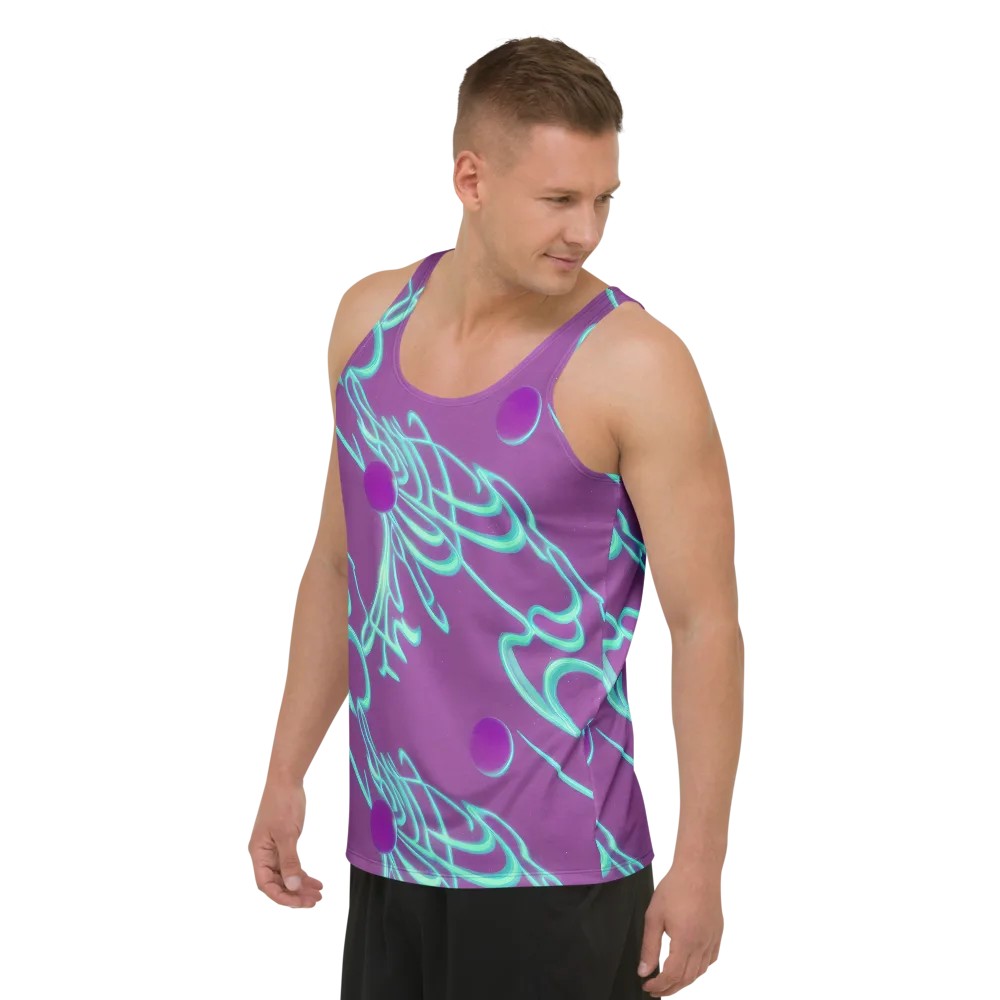 Neon Drift on Men's Tank Top — Left Front