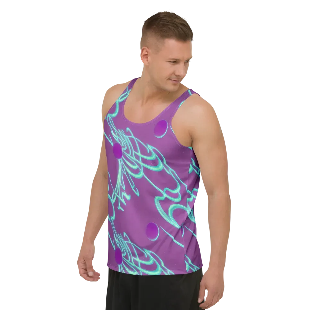Neon Drift on Men's Tank Top — Left Front