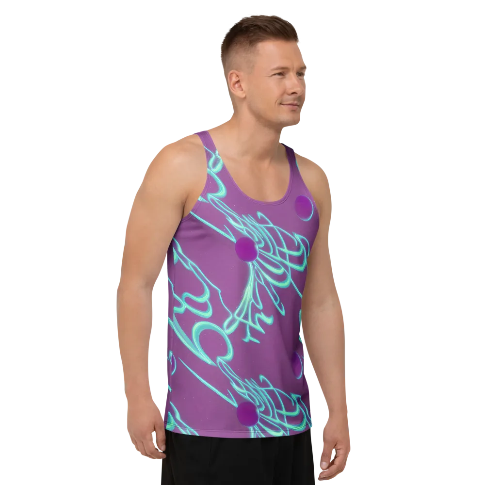Neon Drift on Men's Tank Top — Right Front