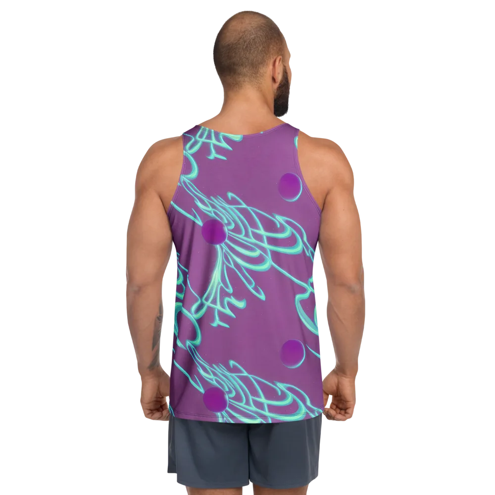 Neon Drift on Men's Tank Top — Back