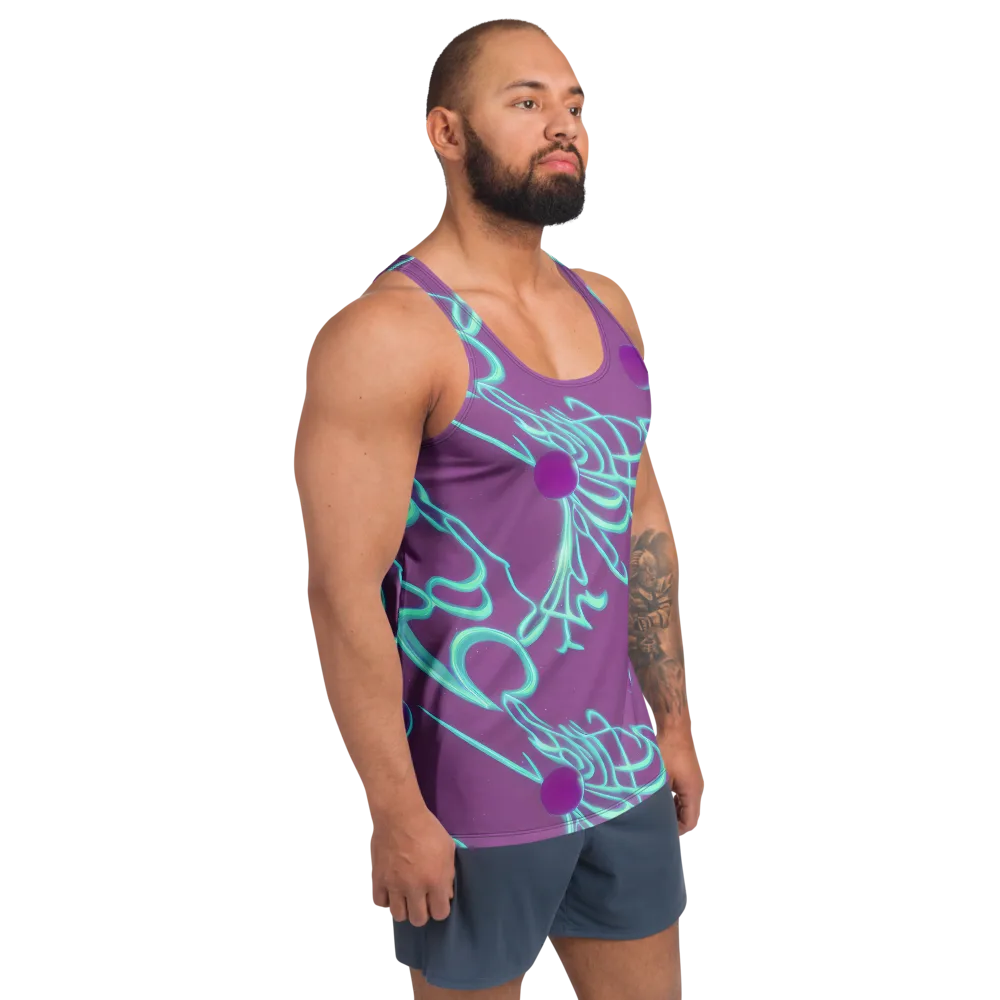 Neon Drift on Men's Tank Top — Right Front
