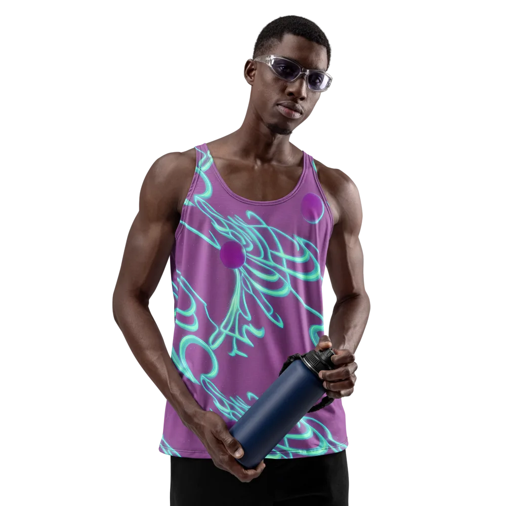Neon Drift on Men's Tank Top — Front