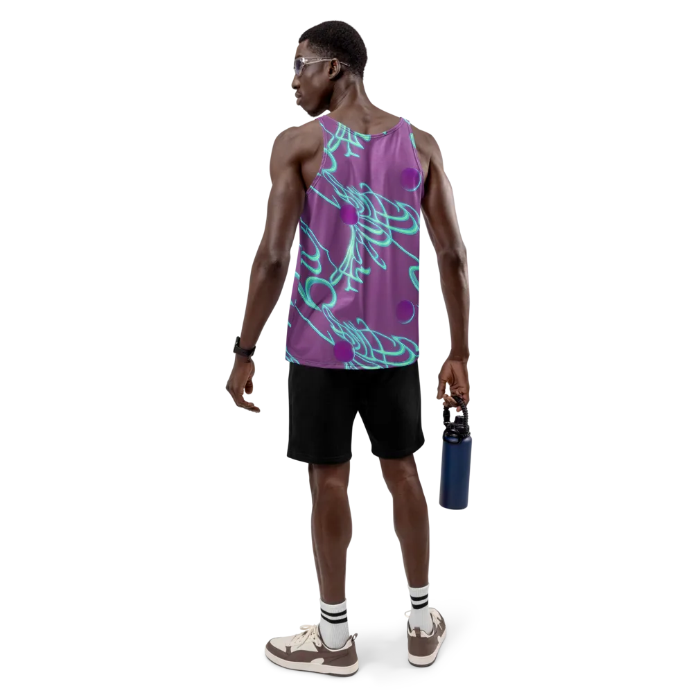 Neon Drift on Men's Tank Top — Back