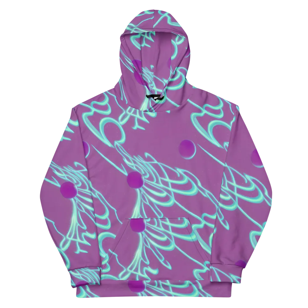 Neon Drift on Cotton Hoodie — Front