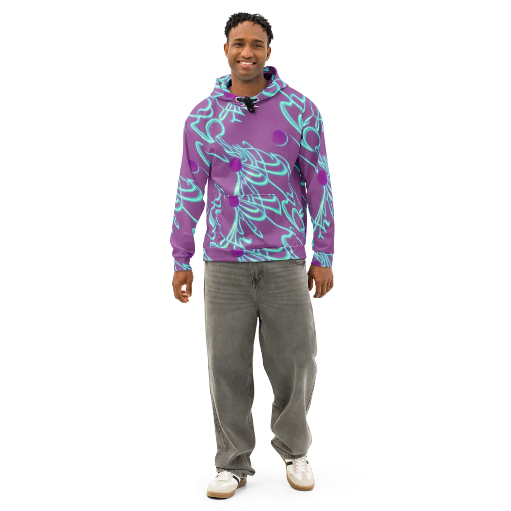Neon Drift on Cotton Hoodie — Front