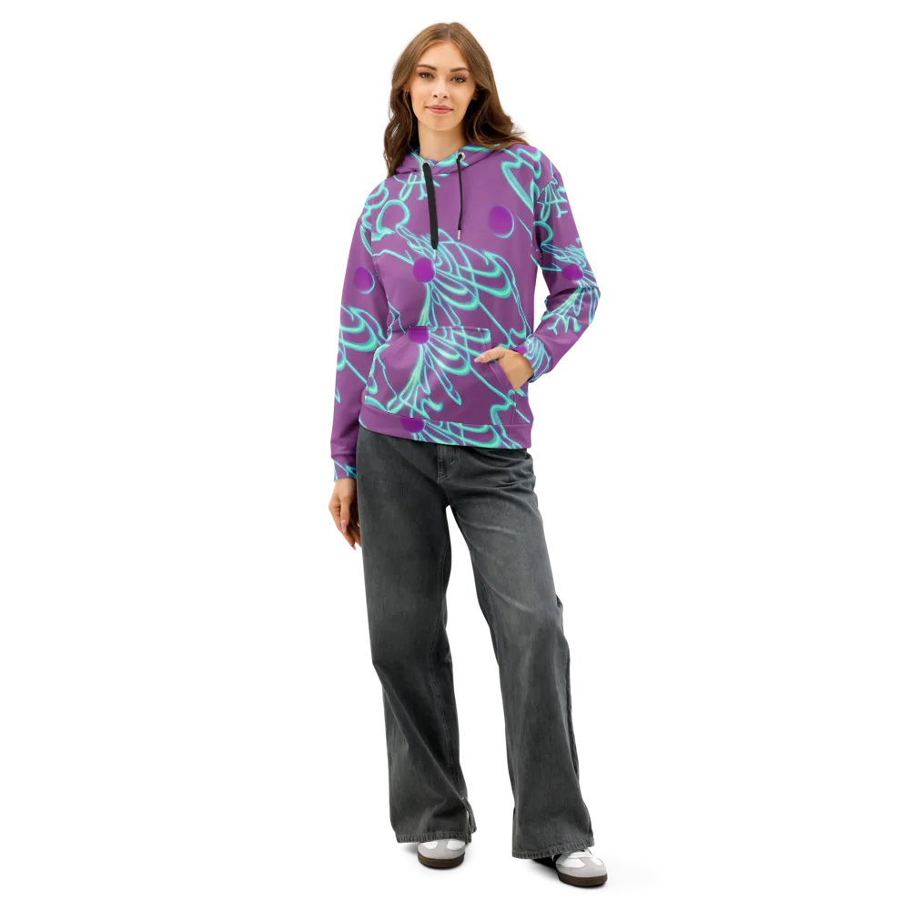 Neon Drift on Cotton Hoodie — Front