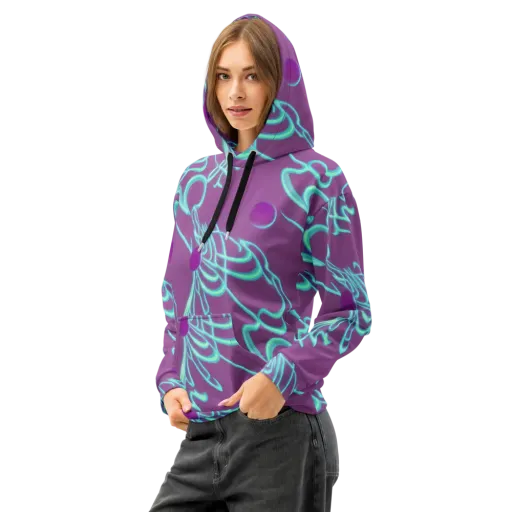 Neon Drift on a Cotton Hoodie