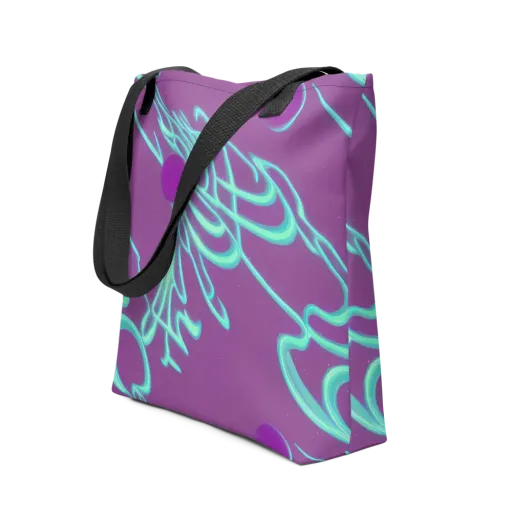 Neon Drift on a Tote Bag