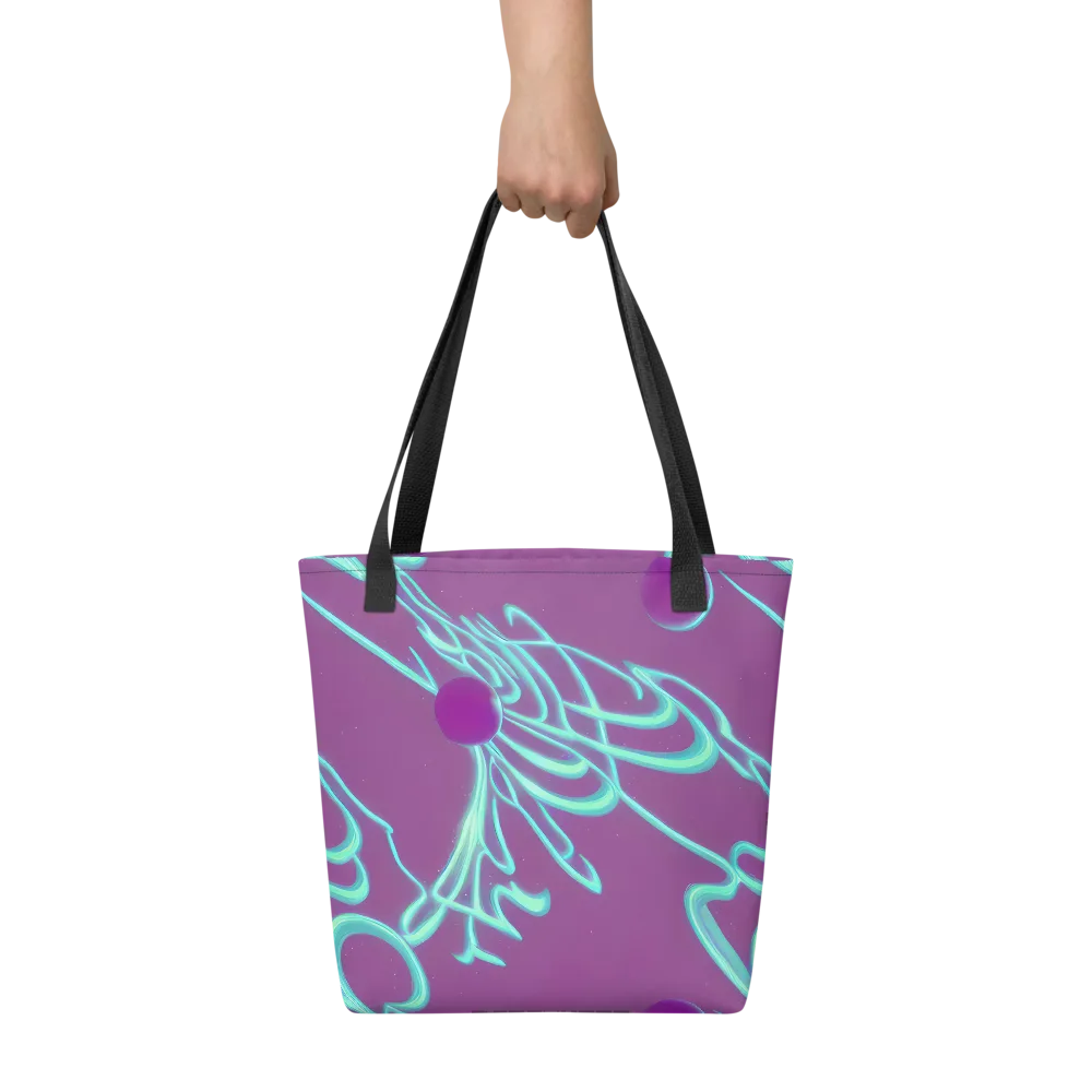 Neon Drift on Tote Bag — Front