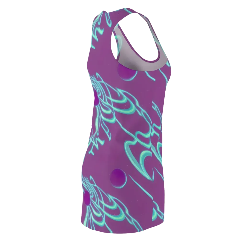 Neon Drift on Racerback Dress — Back Side