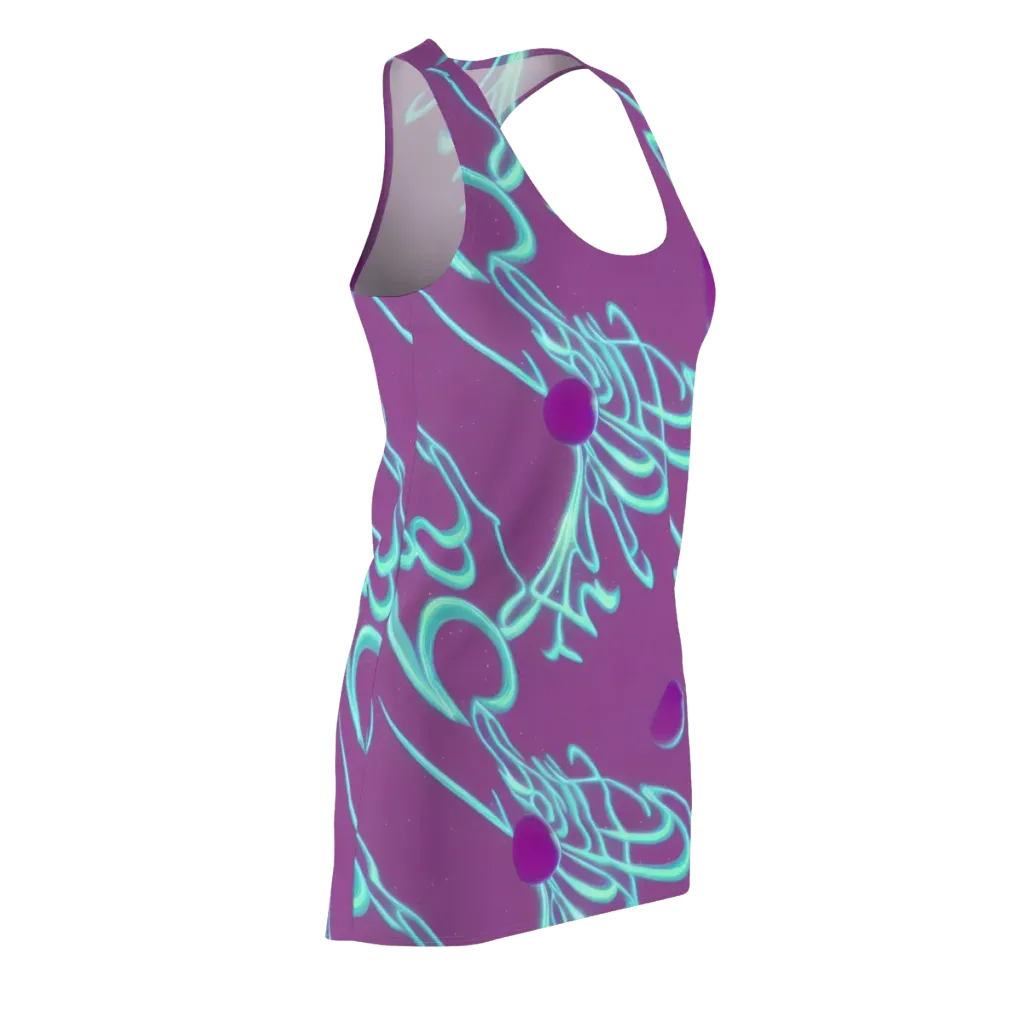Neon Drift on Racerback Dress — Front Side