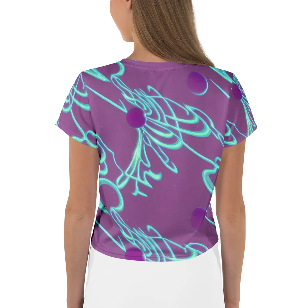 Neon Drift on Crop Tee — Back
