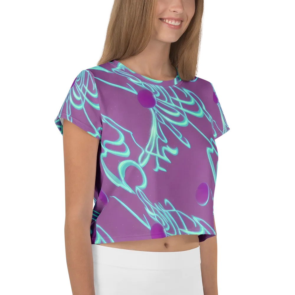 Neon Drift on Crop Tee — Right