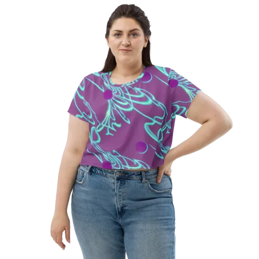 Neon Drift on a Crop Tee
