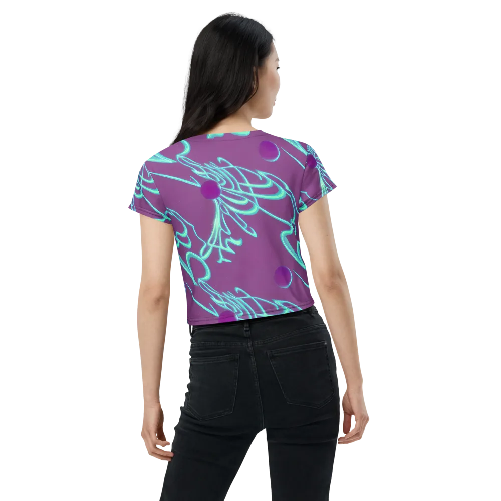 Neon Drift on Crop Tee — Back