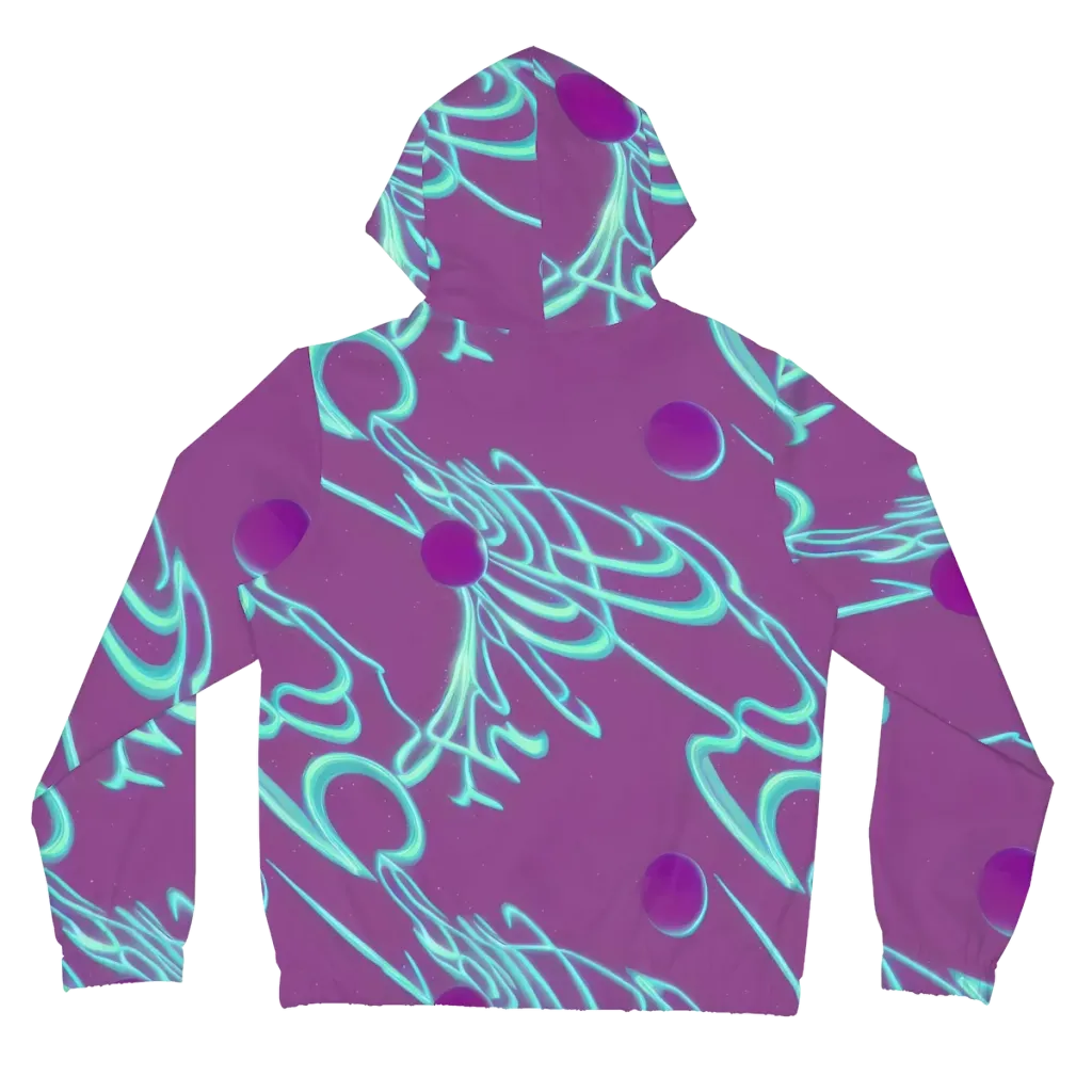 Neon Drift on Women's Full-Zip Hoodie — Back