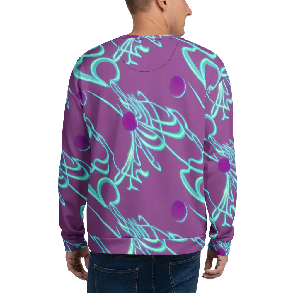 Neon Drift on Sweatshirt — Back