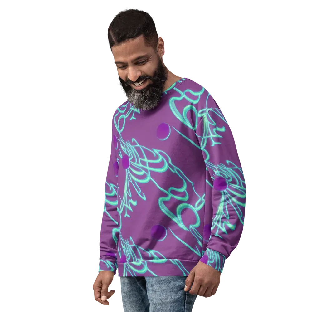 Neon Drift on Sweatshirt — Left Front