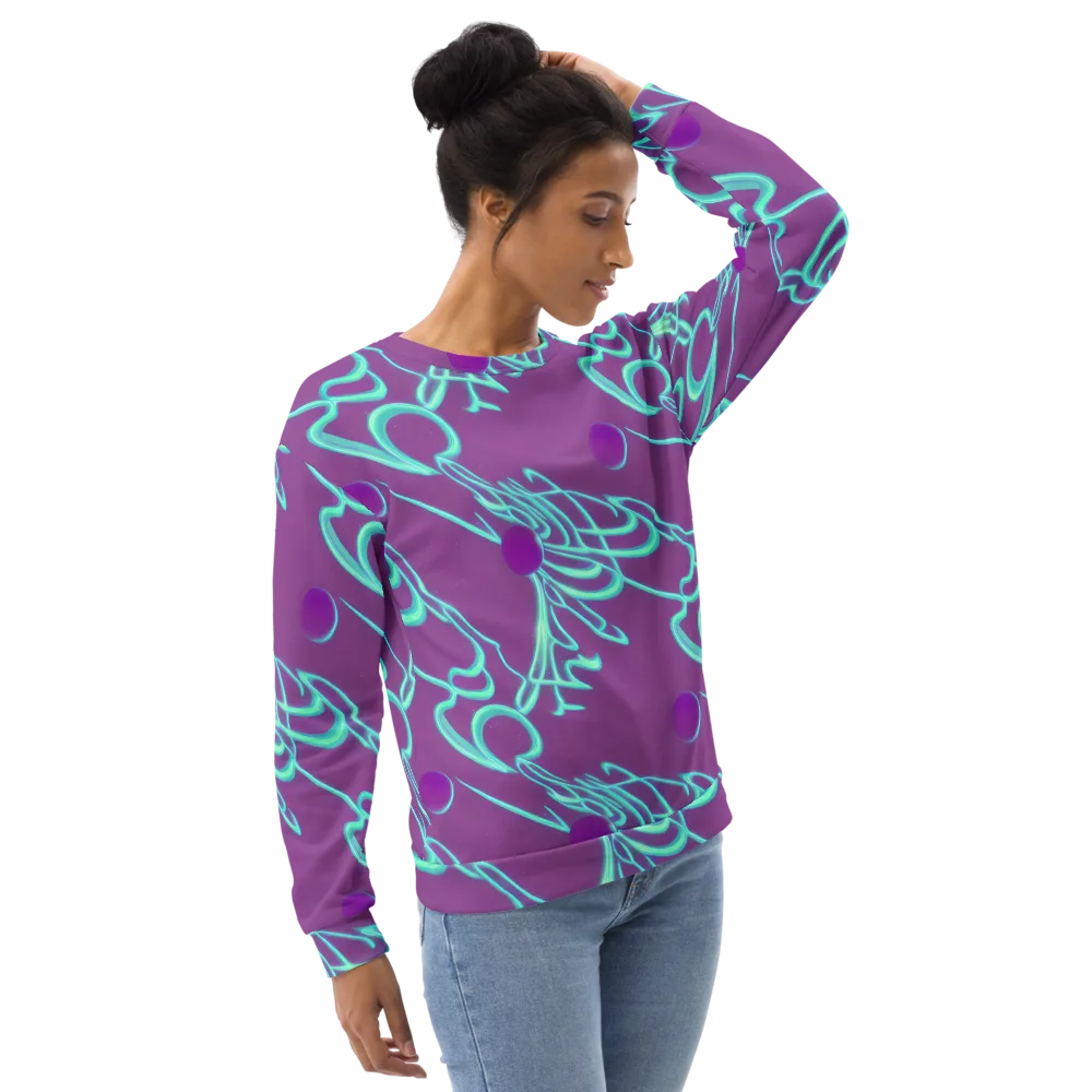 Neon Drift on Sweatshirt — Right Front