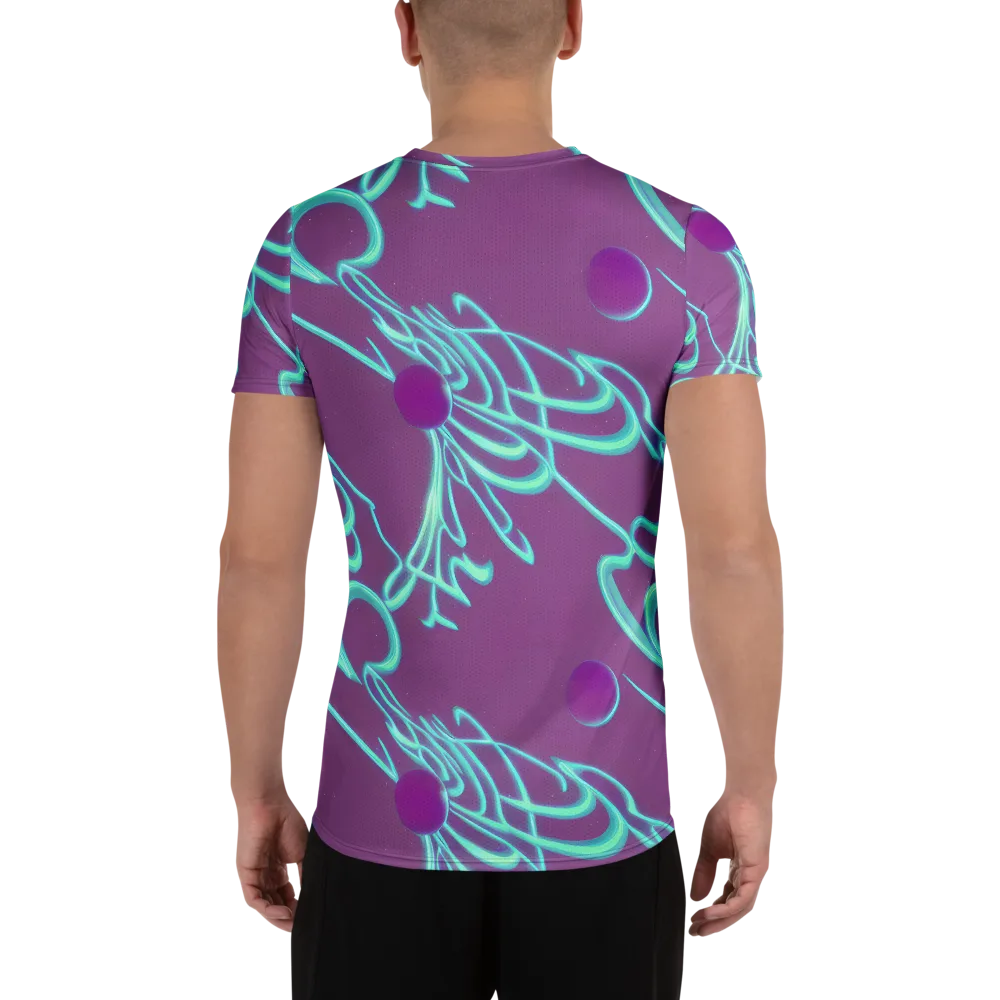 Neon Drift on Men's Athletic T-Shirt — Back