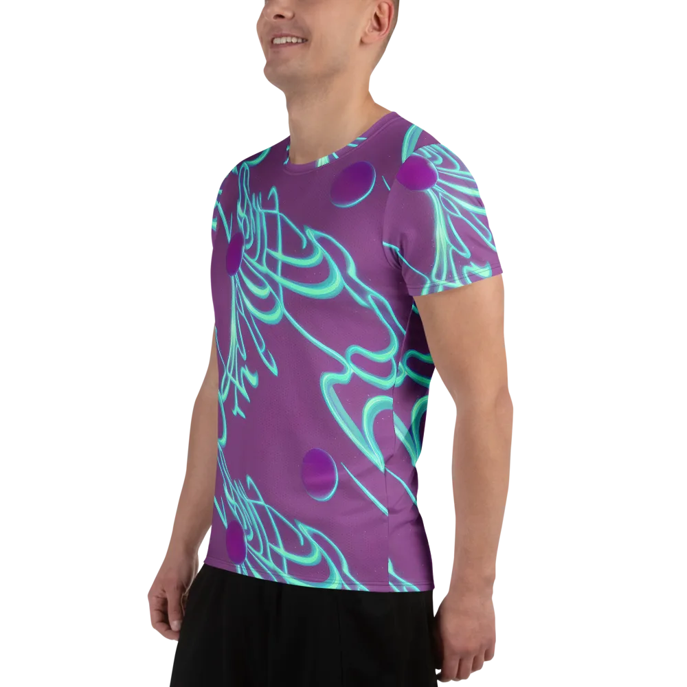 Neon Drift on Men's Athletic T-Shirt — Left