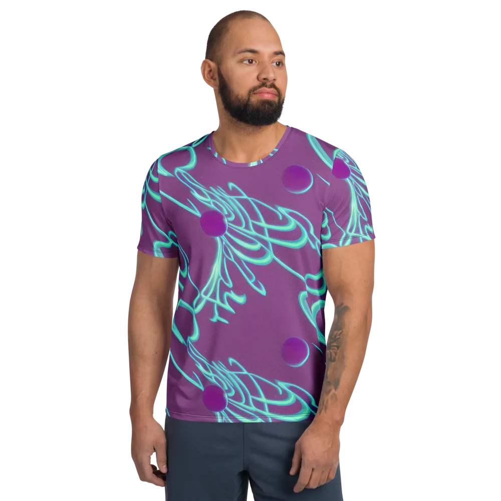Neon Drift on Men's Athletic T-Shirt — Front
