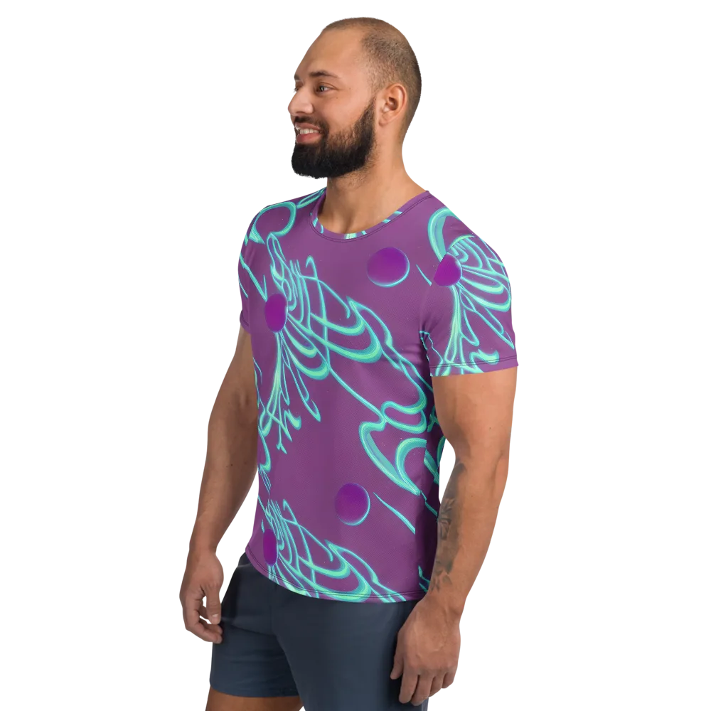 Neon Drift on Men's Athletic T-Shirt — Left