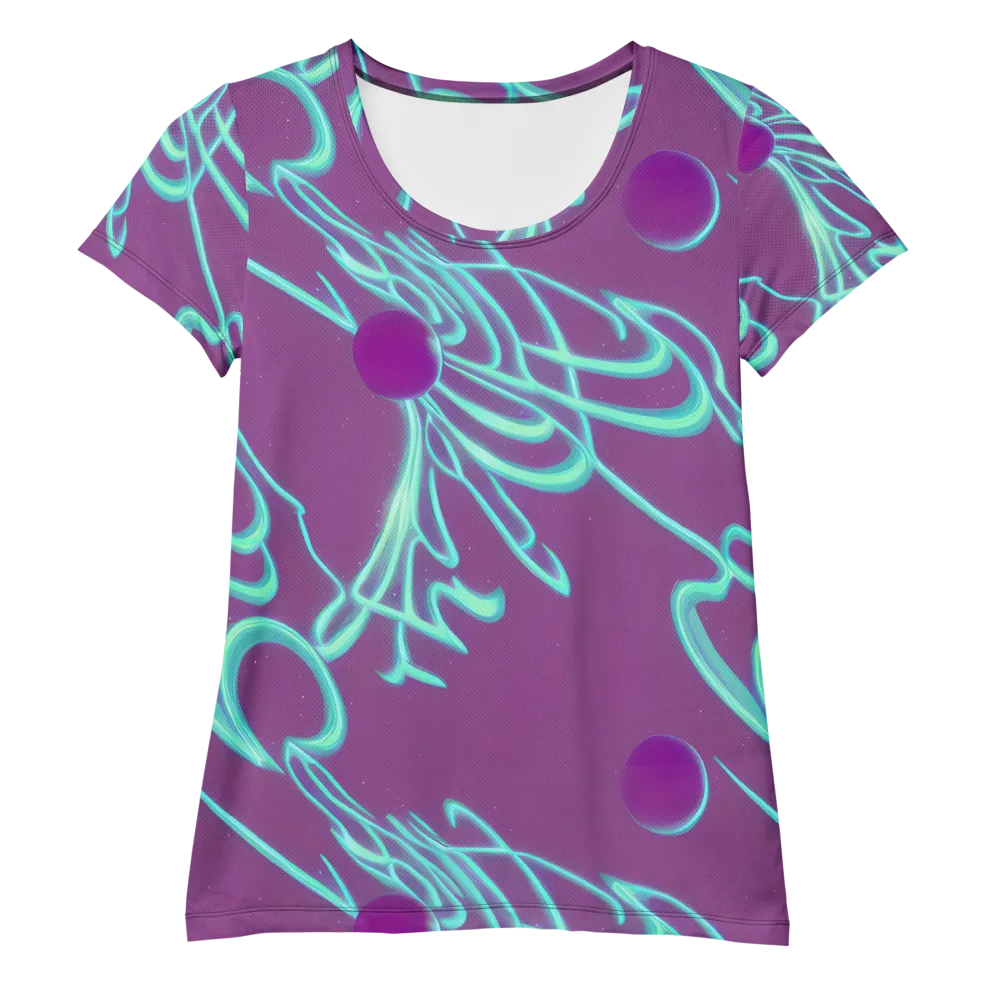 Neon Drift on Women's Athletic T-Shirt — Front