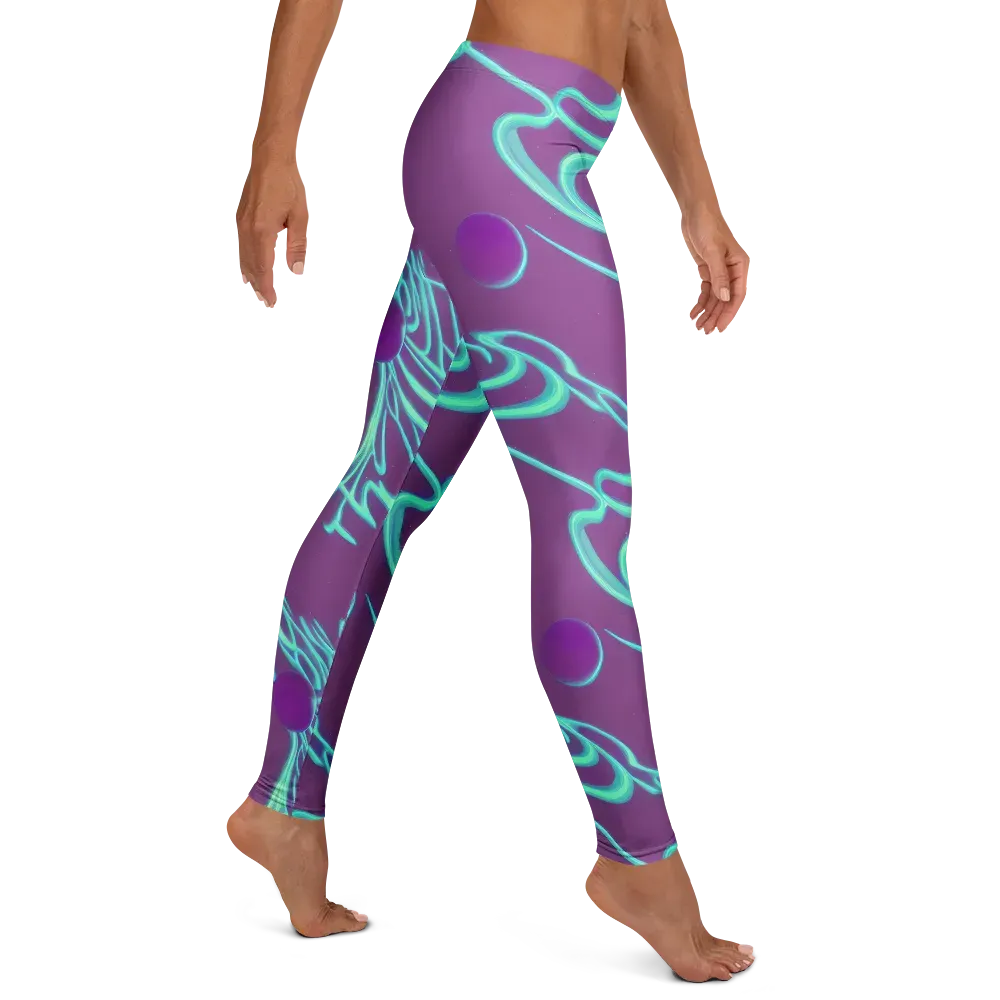 Neon Drift on Leggings — Right