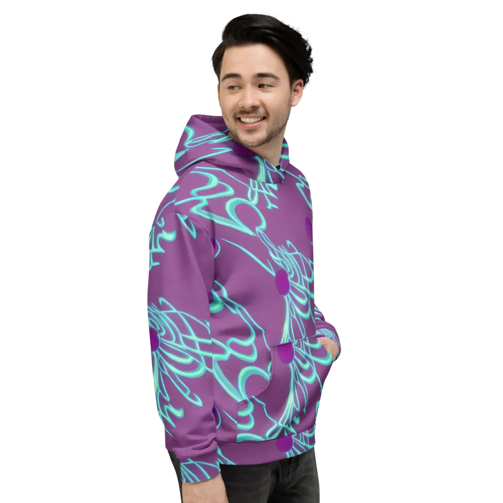 Neon Drift on Hoodie — Right