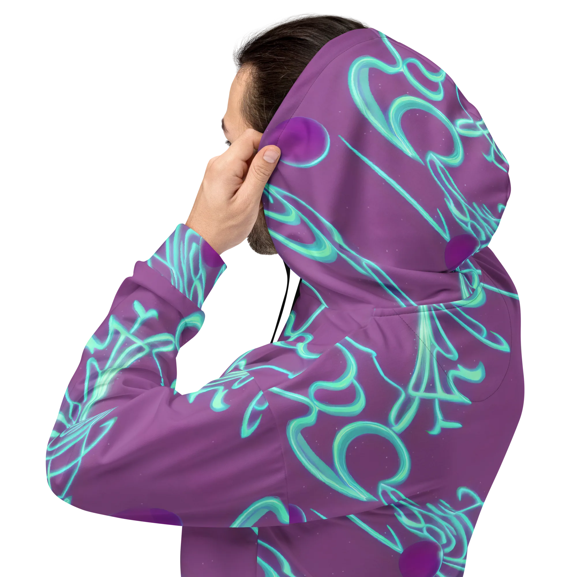 Neon Drift on Hoodie — Back