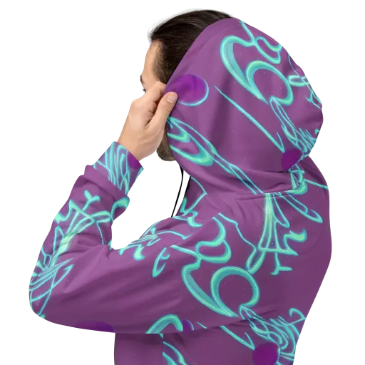 Neon Drift on a Hoodie
