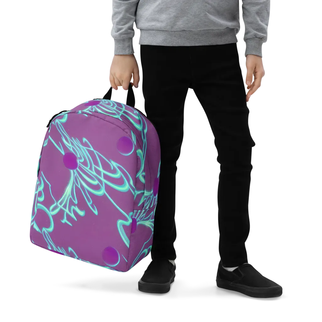 Neon Drift on Minimalist Backpack — Zoomed-in
