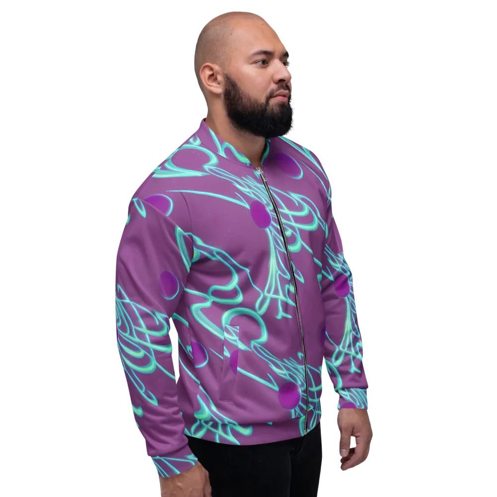 Neon Drift on Bomber Jacket — Right