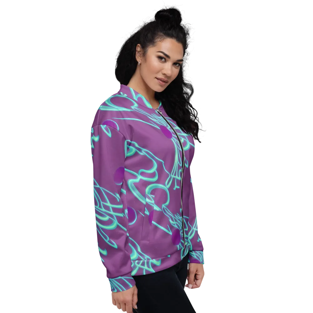 Neon Drift on Bomber Jacket — Right