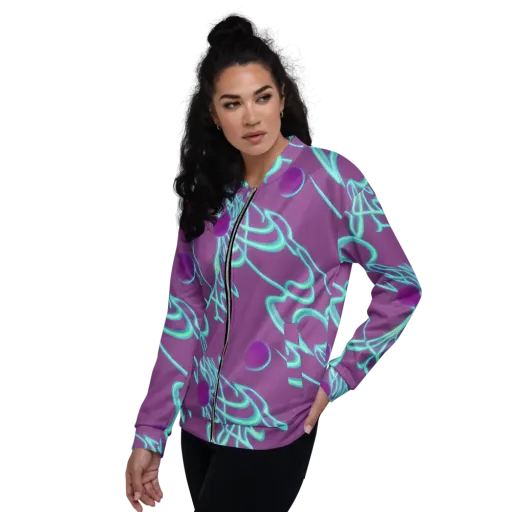 Neon Drift on a Bomber Jacket